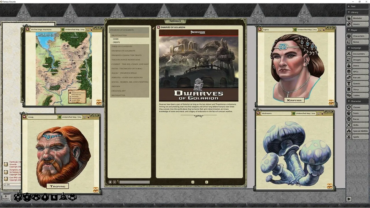 Fantasy Grounds - Pathfinder RPG - Pathfinder Companion: Dwarves of Golarion Screenshot 2