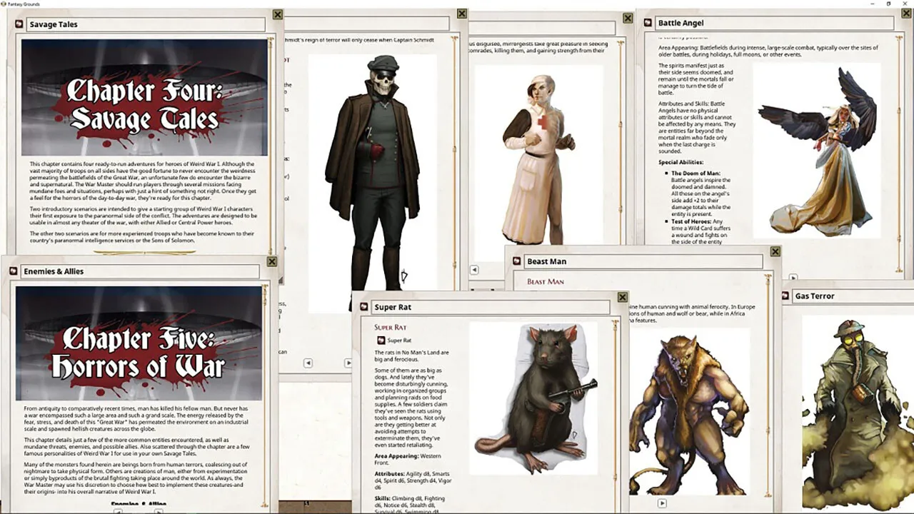 Fantasy Grounds - Weird War I: War Master's Handbook Screenshot 2