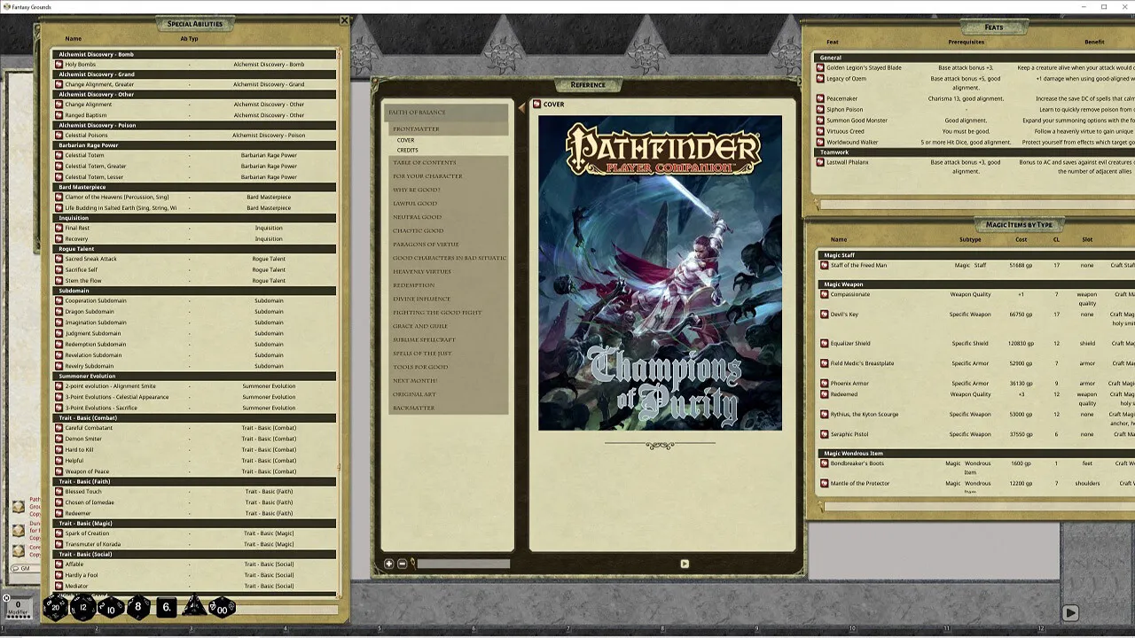 Fantasy Grounds - Pathfinder RPG - Pathfinder Companion: Champions of Purity Screenshot 0