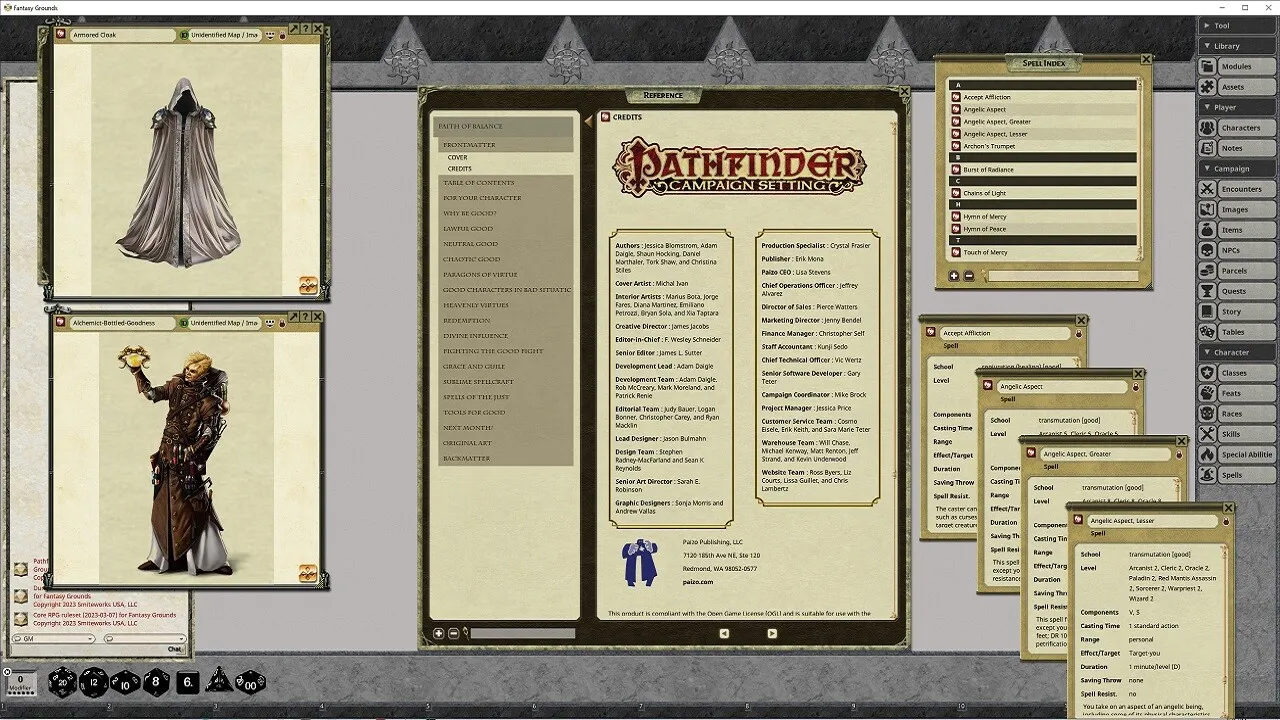 Fantasy Grounds - Pathfinder RPG - Pathfinder Companion: Champions of Purity Screenshot 4