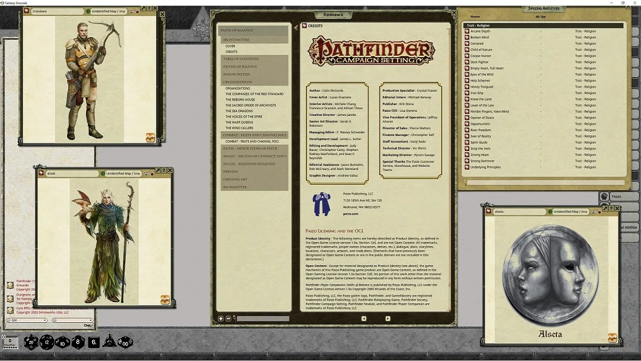Fantasy Grounds - Pathfinder RPG - Pathfinder Companion: Faiths of Balance Screenshot 1