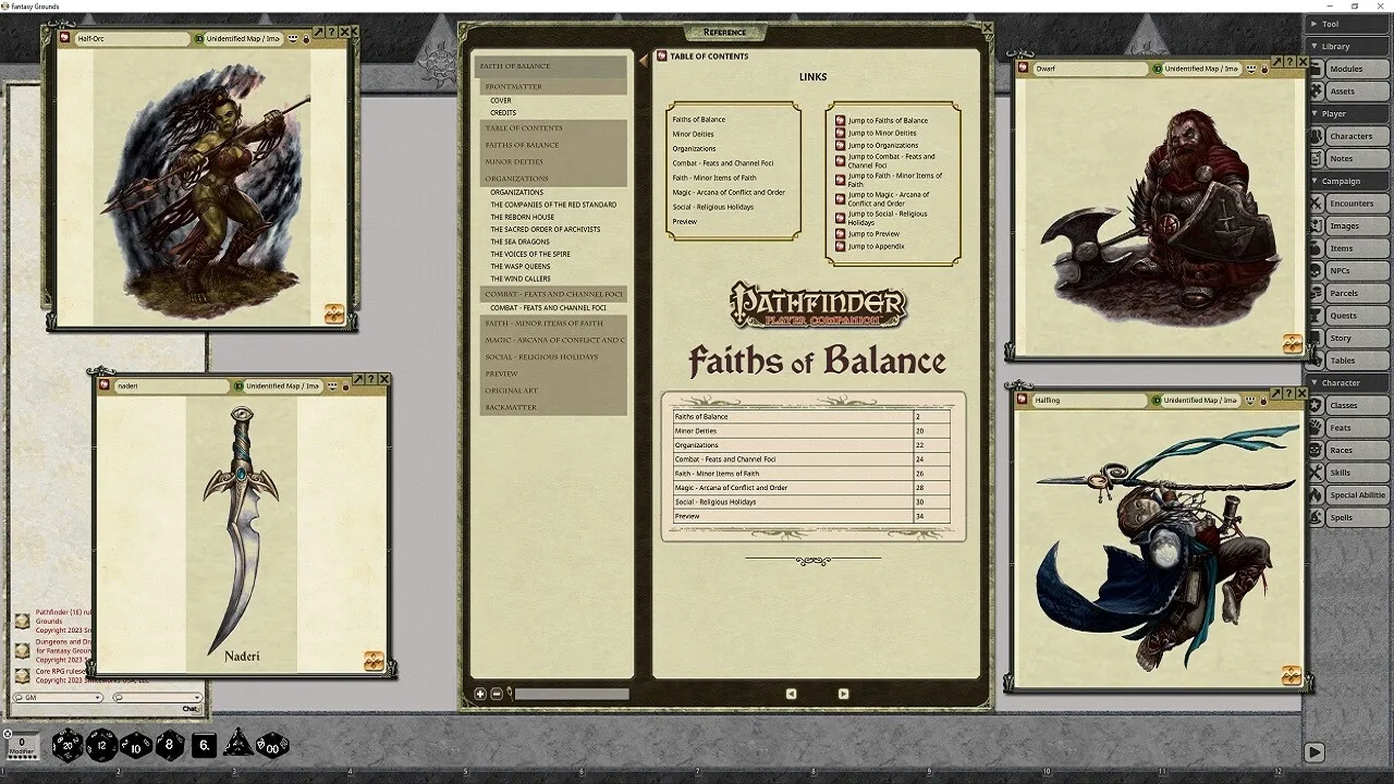 Fantasy Grounds - Pathfinder RPG - Pathfinder Companion: Faiths of Balance Screenshot 2
