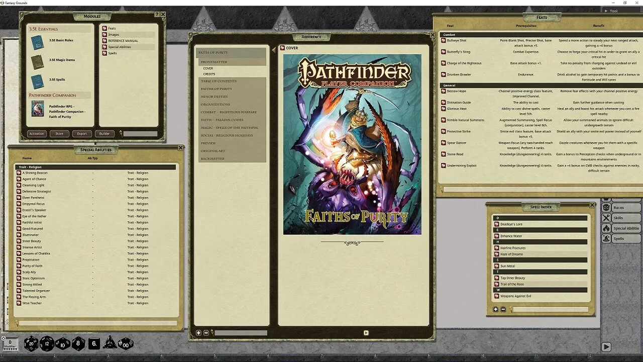 Fantasy Grounds - Pathfinder RPG - Pathfinder Companion: Faiths of Purity Screenshot 3