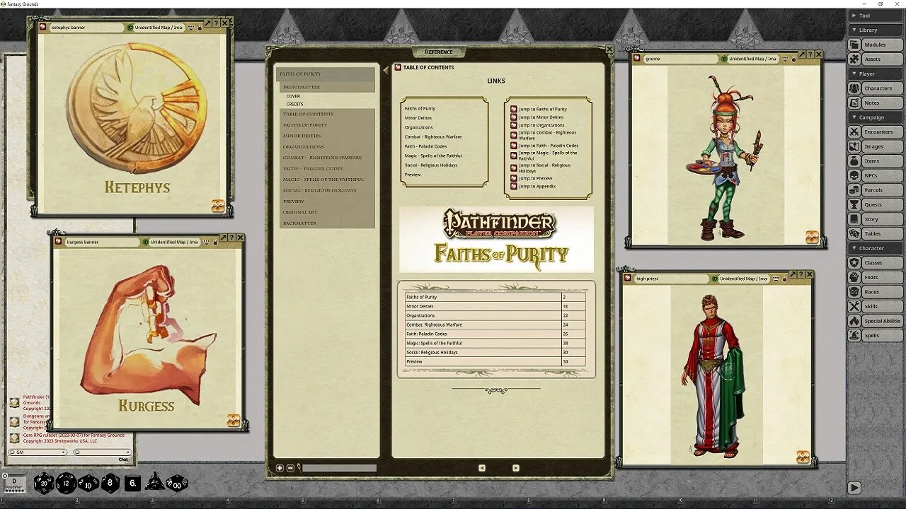 Fantasy Grounds - Pathfinder RPG - Pathfinder Companion: Faiths of Purity Screenshot 1