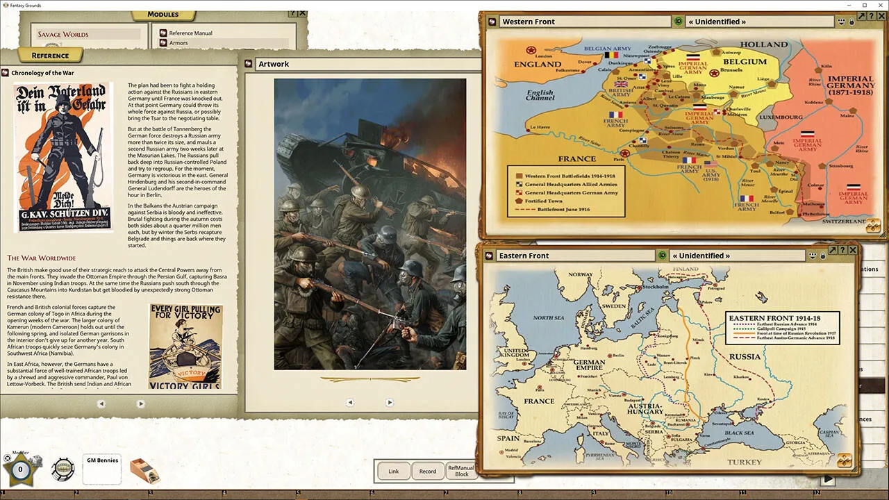 Fantasy Grounds - Weird War I Player's Guide Screenshot 3