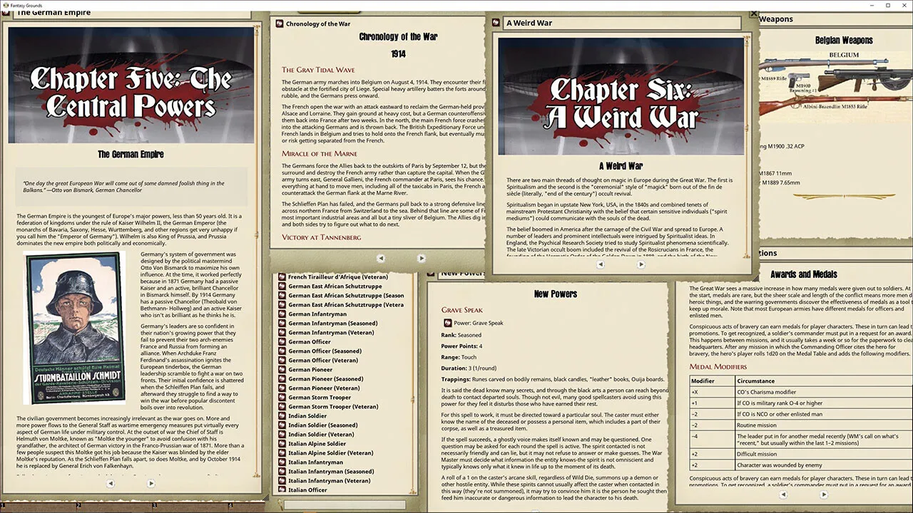 Fantasy Grounds - Weird War I Player's Guide Screenshot 0