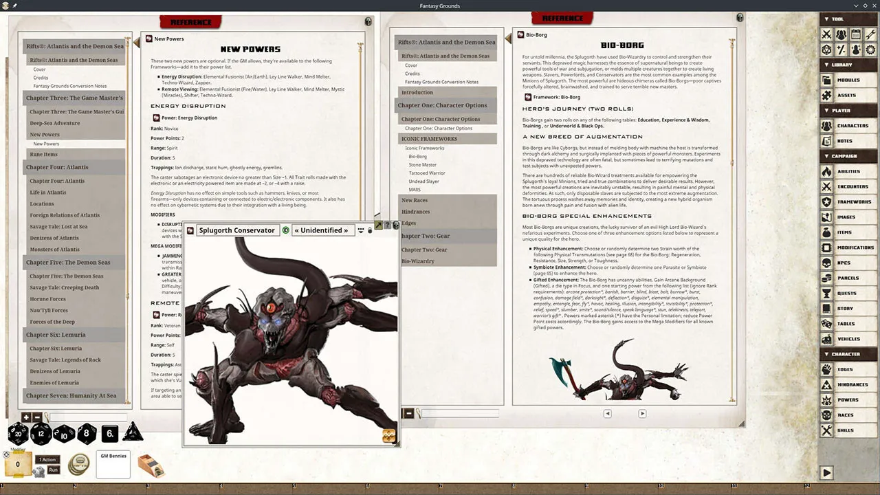 Fantasy Grounds - Rifts(R) for Savage Worlds: Atlantis and the Demon Seas Sourcebook Screenshot 1