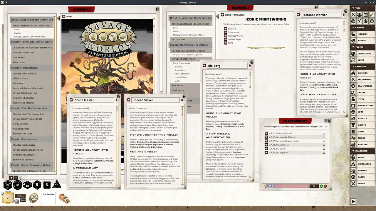 Fantasy Grounds - Rifts(R) for Savage Worlds: Atlantis and the Demon Seas Sourcebook Screenshot 0