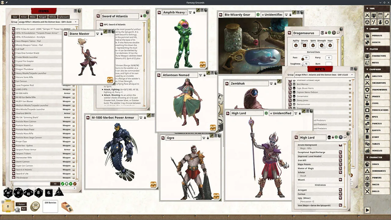 Fantasy Grounds - Rifts(R) for Savage Worlds: Atlantis and the Demon Seas Sourcebook Screenshot 4