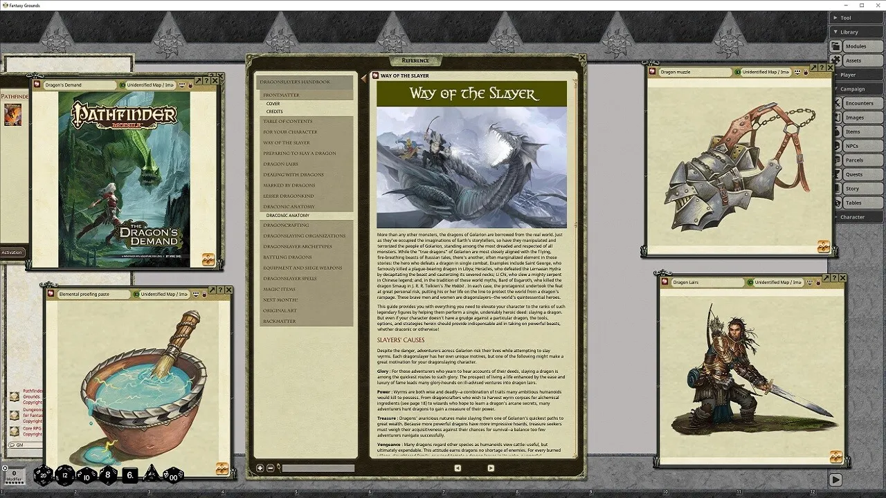 Fantasy Grounds - Pathfinder RPG - Pathfinder Companion: Dragonslayer's Handbook Screenshot 3