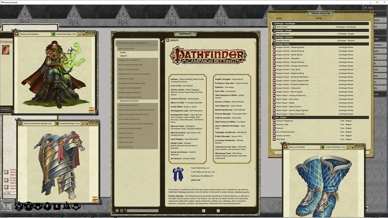 Fantasy Grounds - Pathfinder RPG - Pathfinder Companion: Dragonslayer's Handbook Screenshot 4