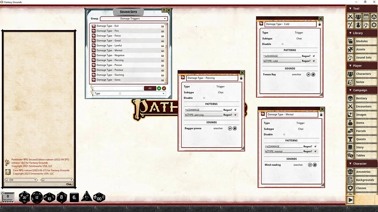 Fantasy Grounds - Pathfinder 2 RPG - Core Rules - Syrinscape Sound Link Pack Screenshot 1