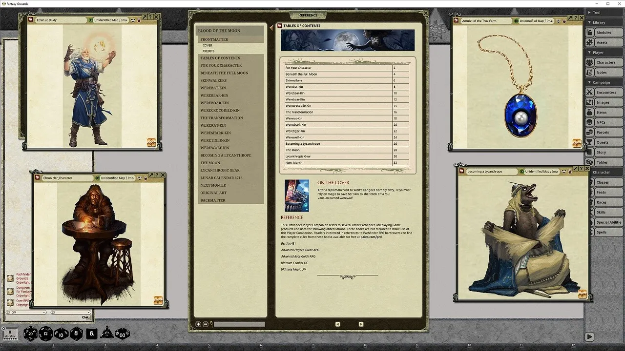Fantasy Grounds - Pathfinder RPG - Pathfinder Companion: Blood of the Moon Screenshot 2