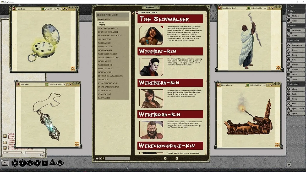 Fantasy Grounds - Pathfinder RPG - Pathfinder Companion: Blood of the Moon Screenshot 0
