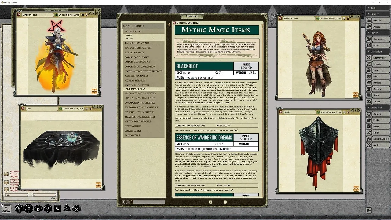 Fantasy Grounds - Pathfinder RPG - Pathfinder Companion: Mythic Origins Screenshot 2
