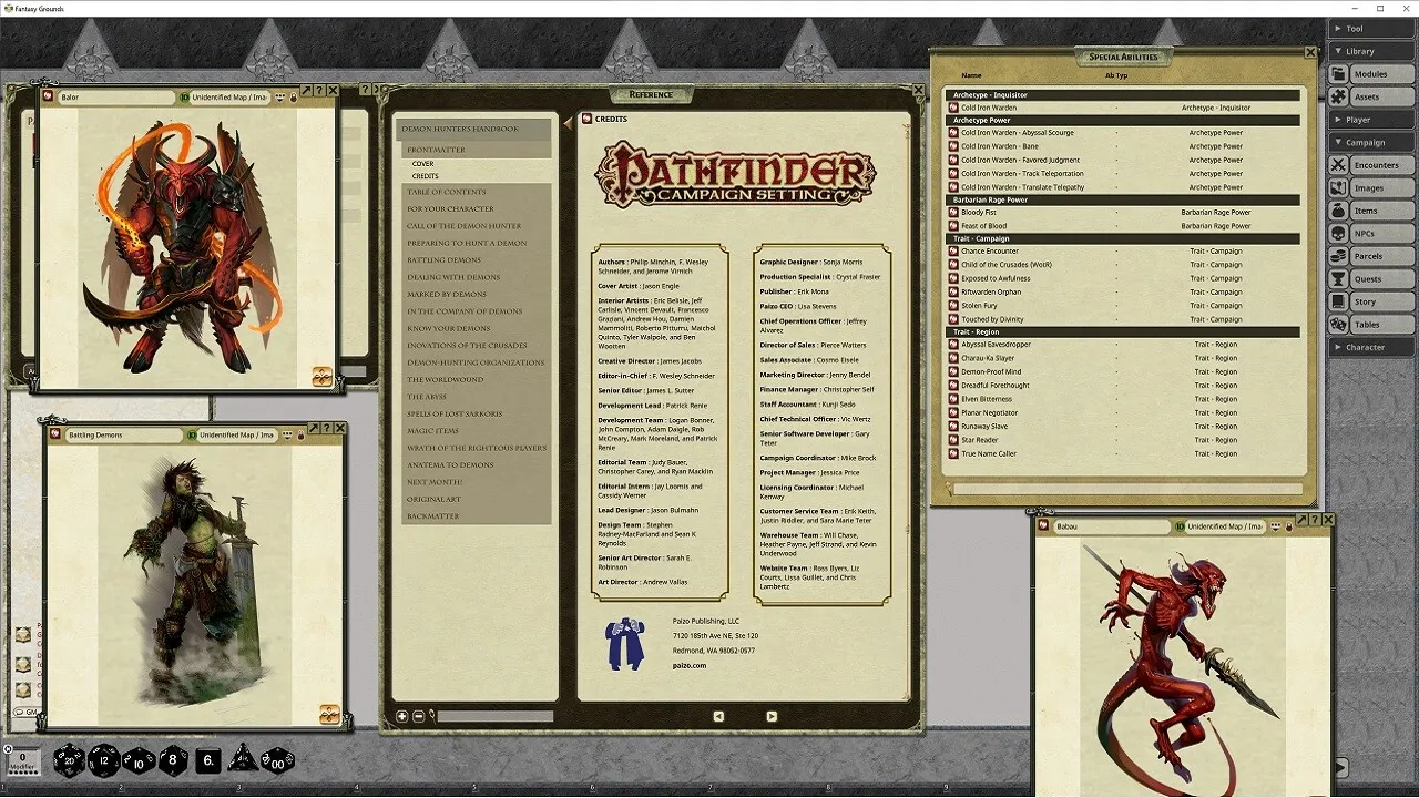 Fantasy Grounds - Pathfinder RPG - Pathfinder Companion: Demon Hunter's Handbook Screenshot 4