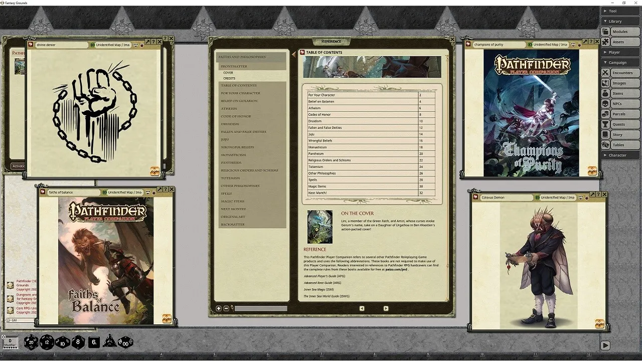 Fantasy Grounds - Pathfinder RPG - Pathfinder Companion: Faiths and Philosophies Screenshot 2