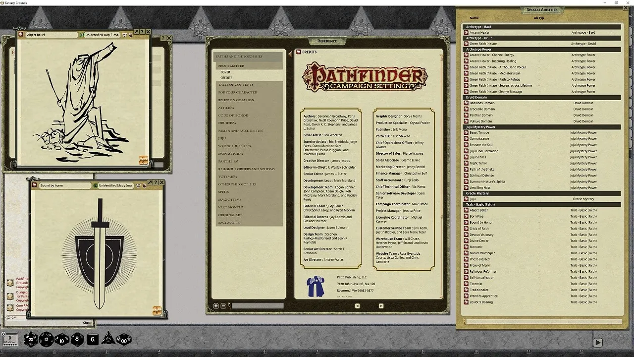 Fantasy Grounds - Pathfinder RPG - Pathfinder Companion: Faiths and Philosophies Screenshot 4