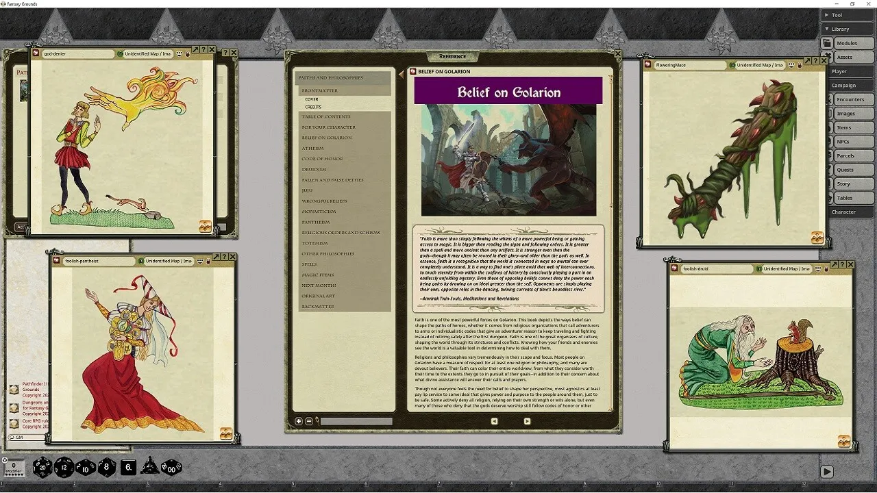 Fantasy Grounds - Pathfinder RPG - Pathfinder Companion: Faiths and Philosophies Screenshot 0