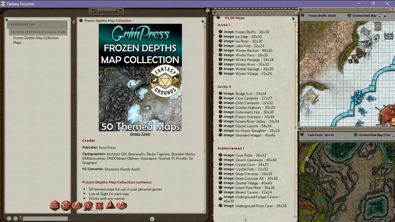 Fantasy Grounds - Frozen Depths Map Collection Screenshot 3