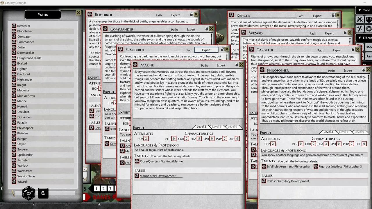 Fantasy Grounds - Shadow of the Demon Lord Expert Paths of Shadow Bundle Screenshot 2