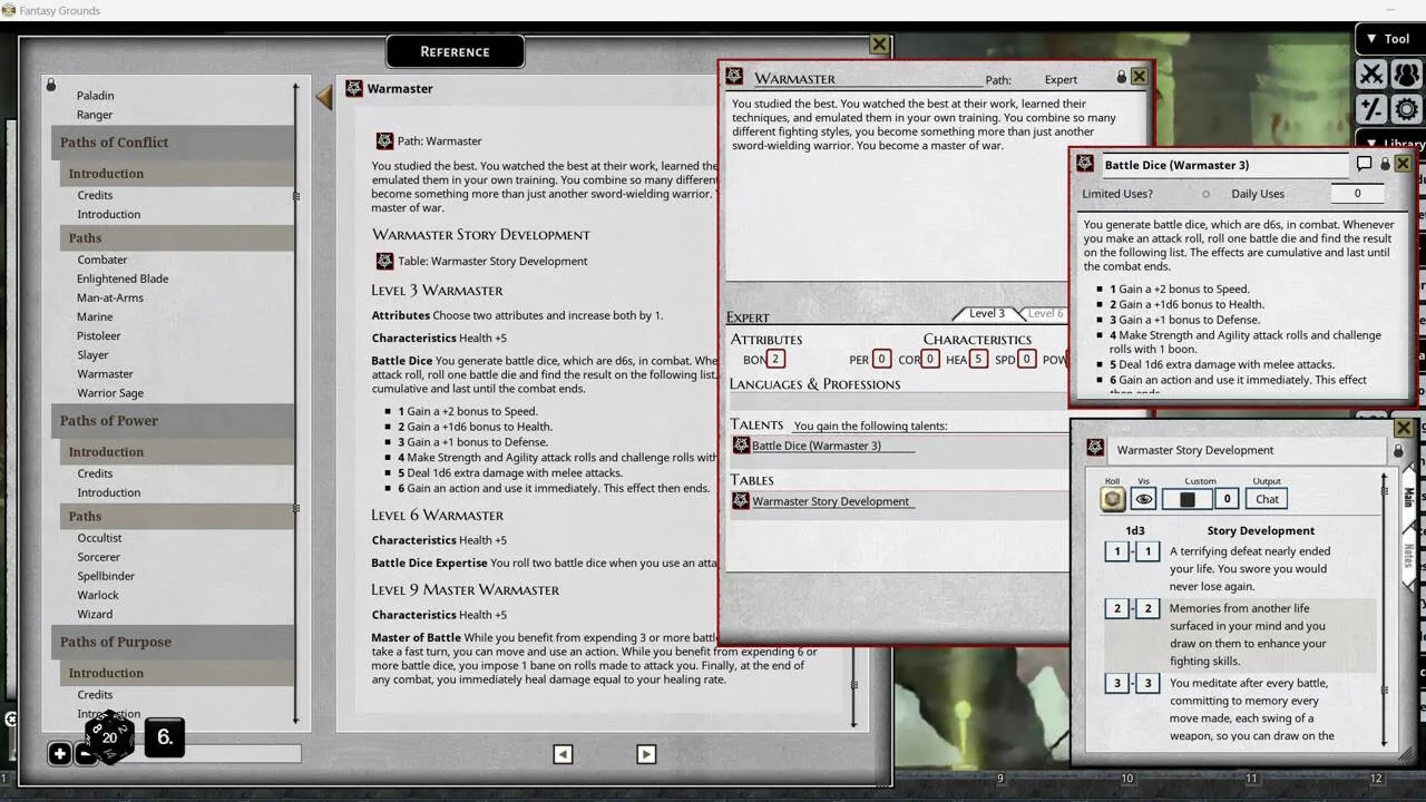 Fantasy Grounds - Shadow of the Demon Lord Expert Paths of Shadow Bundle Screenshot 3
