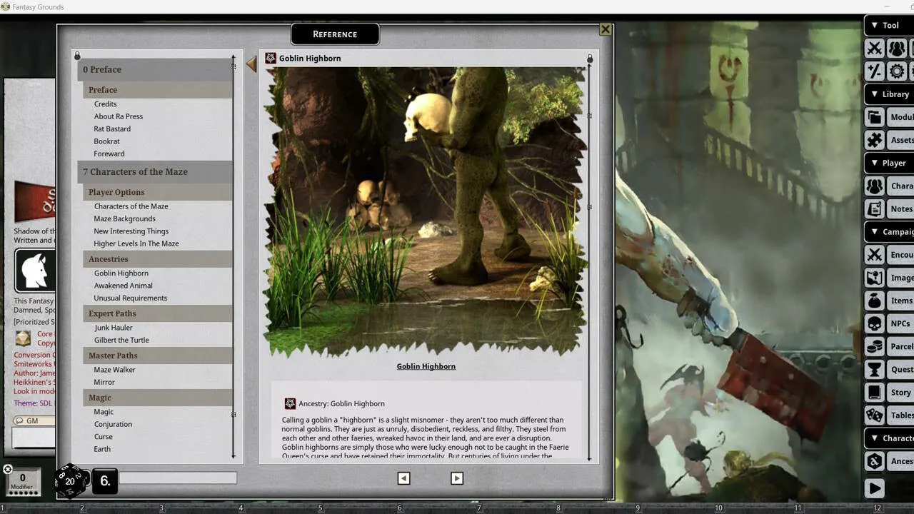 Fantasy Grounds - Shadow of the Demon Lord Maze of the Goblin King Screenshot 3