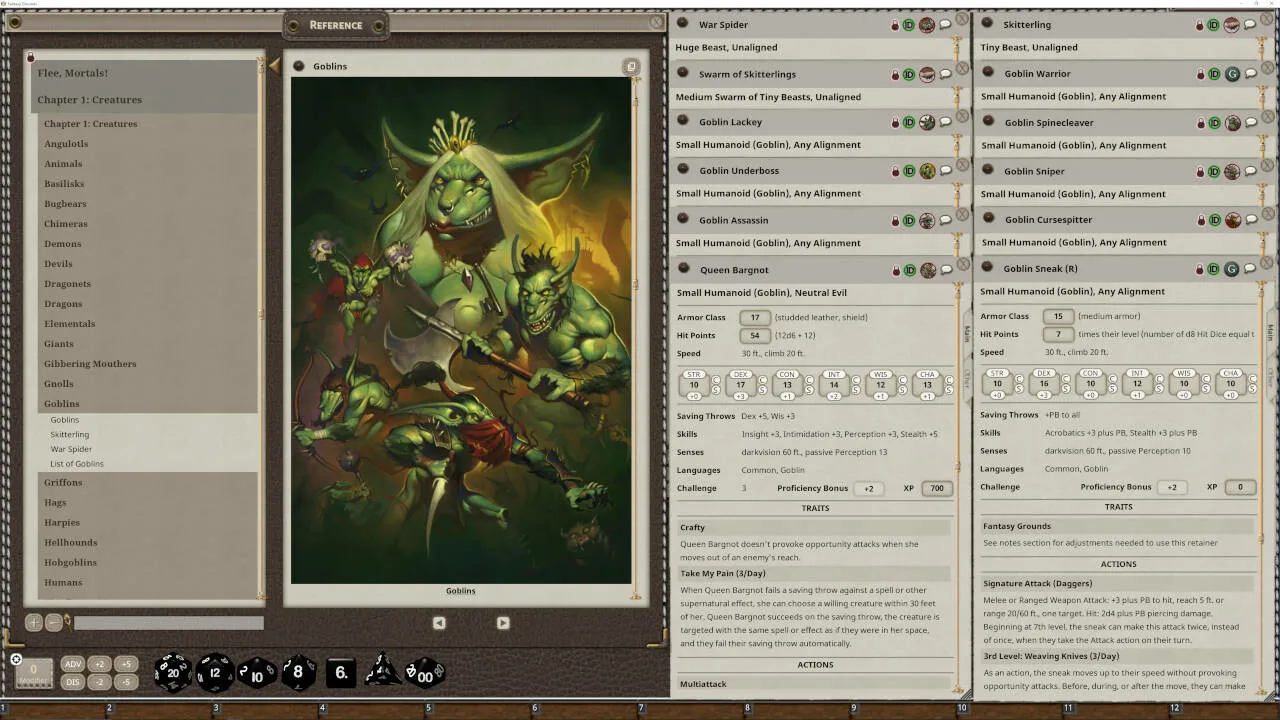 Fantasy Grounds - Flee, Mortals! The MCDM Monster Book Screenshot 1