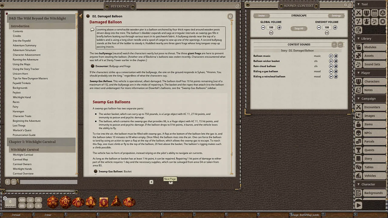 Fantasy Grounds - D&D The Wild Beyond the Witchlight - Syrinscape Sound Link Pack Screenshot 3
