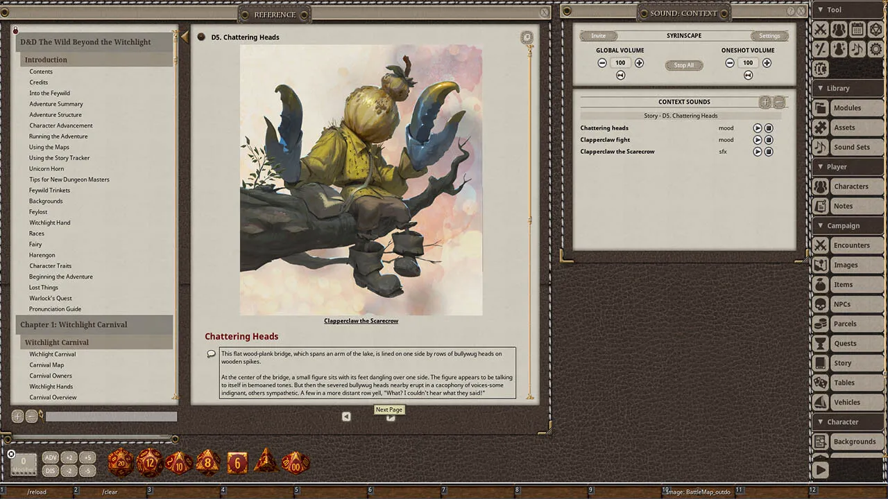 Fantasy Grounds - D&D The Wild Beyond the Witchlight - Syrinscape Sound Link Pack Screenshot 2