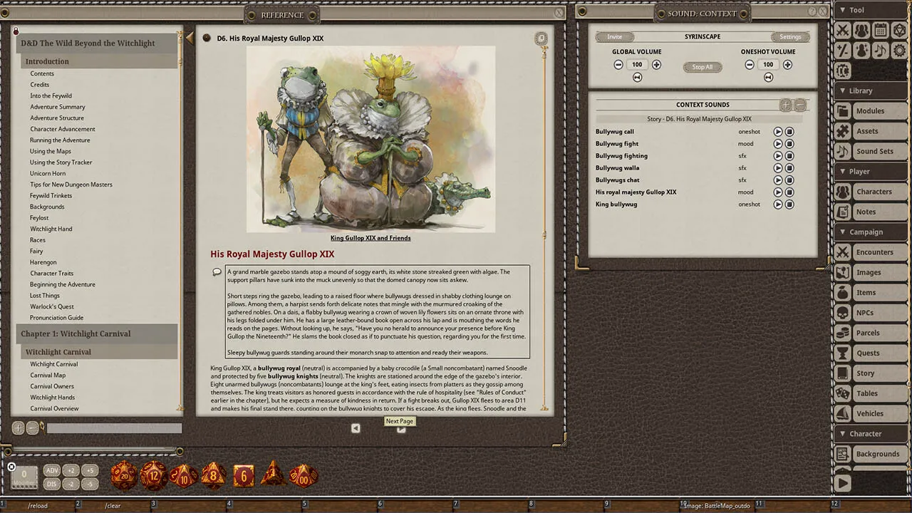 Fantasy Grounds - D&D The Wild Beyond the Witchlight - Syrinscape Sound Link Pack Screenshot 1