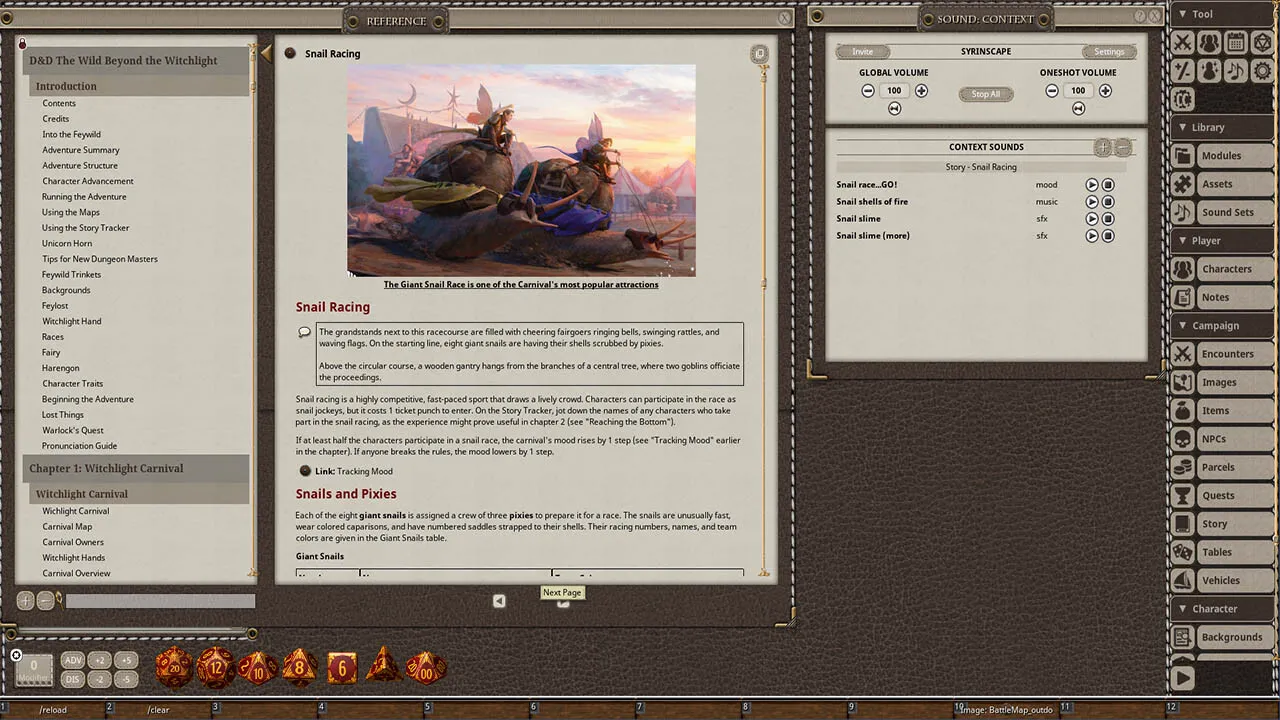 Fantasy Grounds - D&D The Wild Beyond the Witchlight - Syrinscape Sound Link Pack Screenshot 4