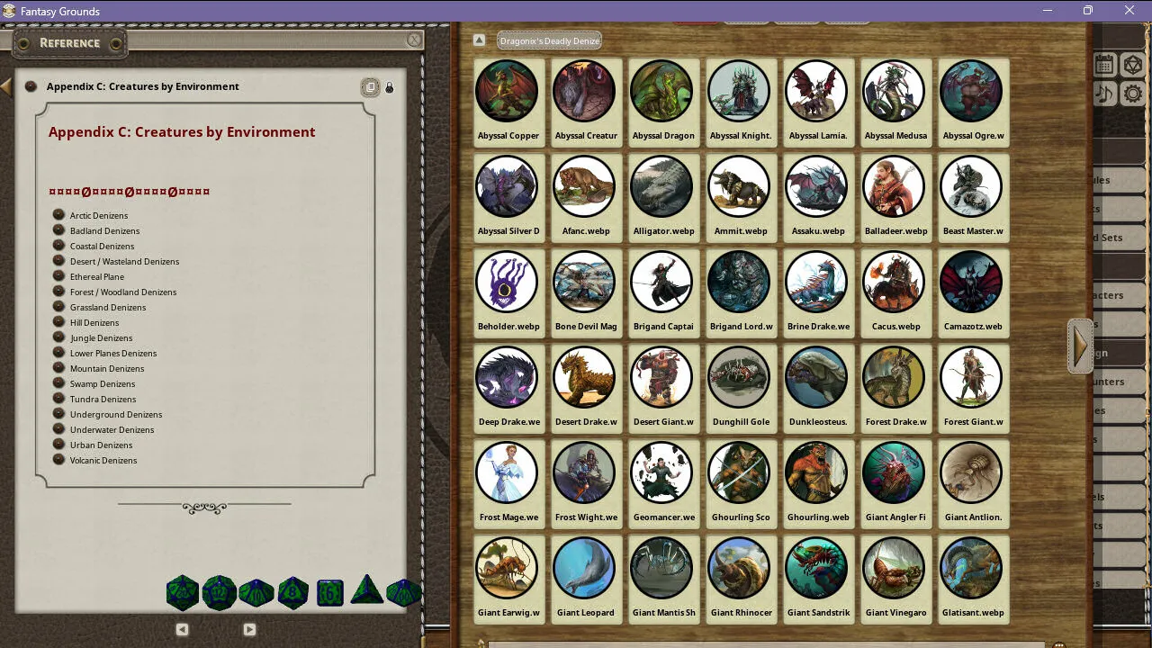Fantasy Grounds - Dragonix's Deadly Denizens Screenshot 2
