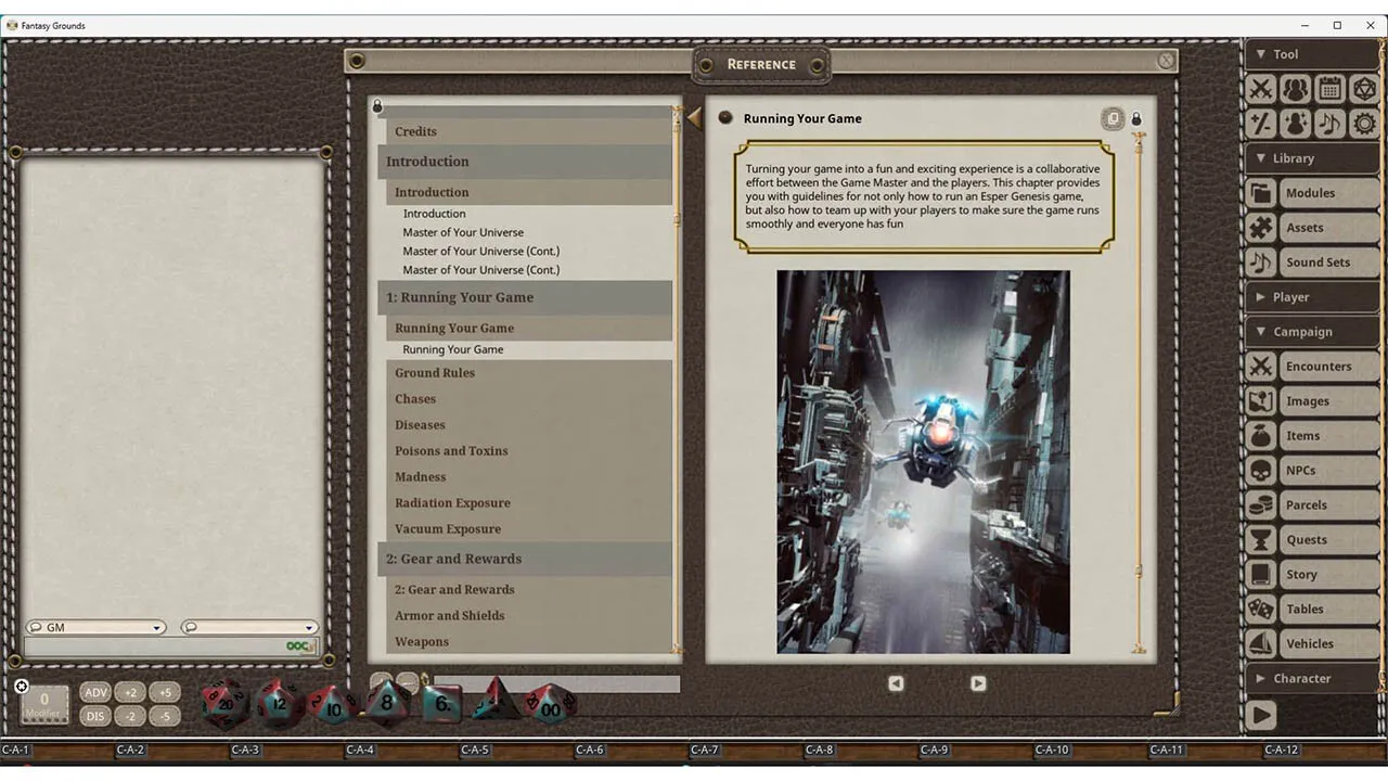 Fantasy Grounds - Esper Genesis 5E Master Technician's Guide Screenshot 4
