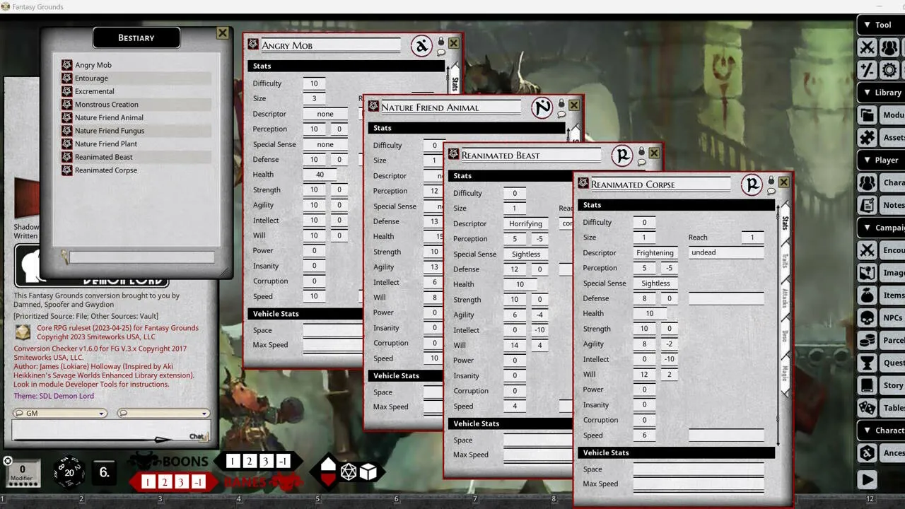 Fantasy Grounds - Shadow of the Demon Lord Master Paths of Shadow Bundle Screenshot 3