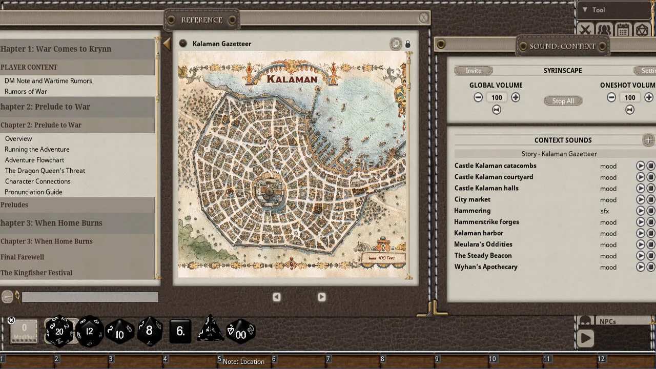 Fantasy Grounds - D&D Dragonlance Shadow of the Dragon Queen - Syrinscape Sound Link Pack Screenshot 2