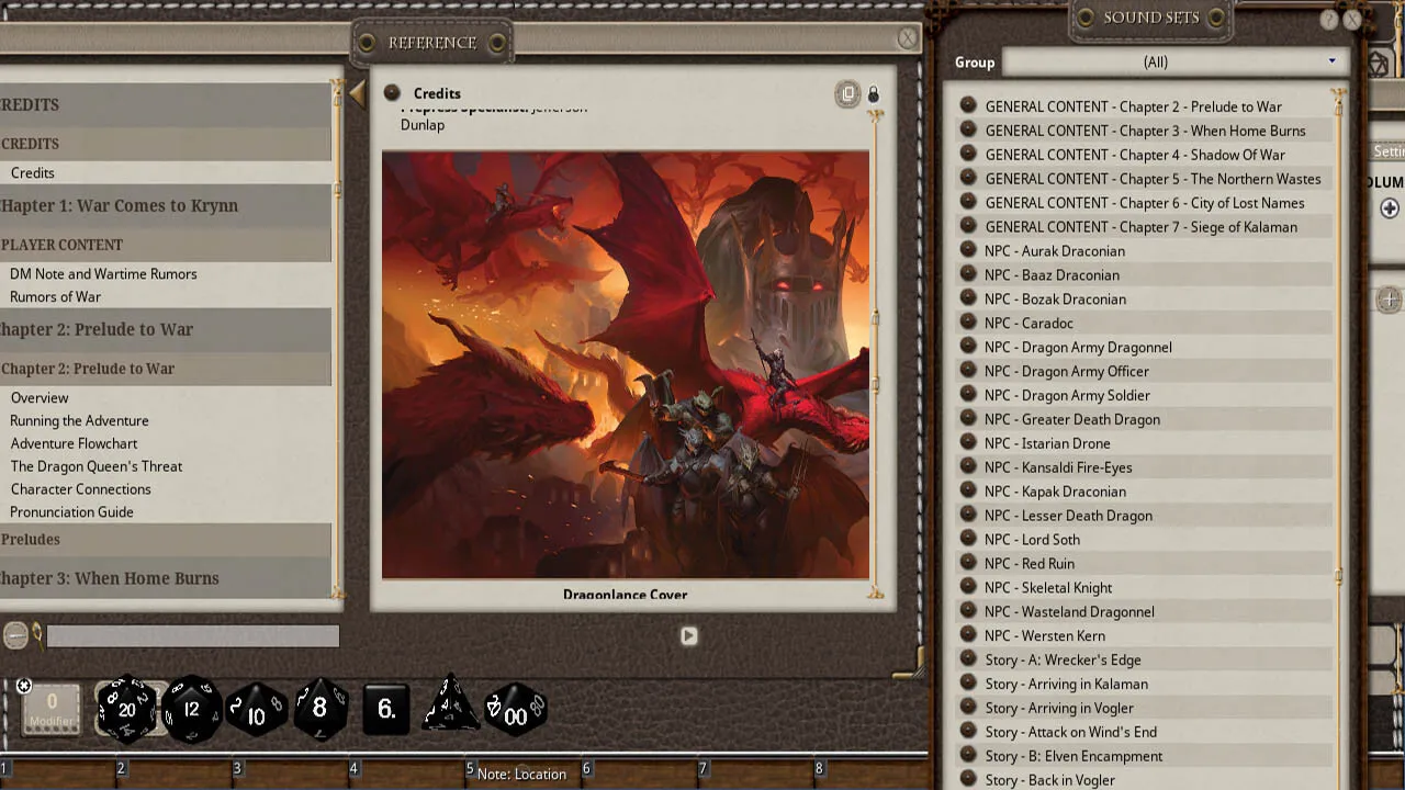 Fantasy Grounds - D&D Dragonlance Shadow of the Dragon Queen - Syrinscape Sound Link Pack Screenshot 0