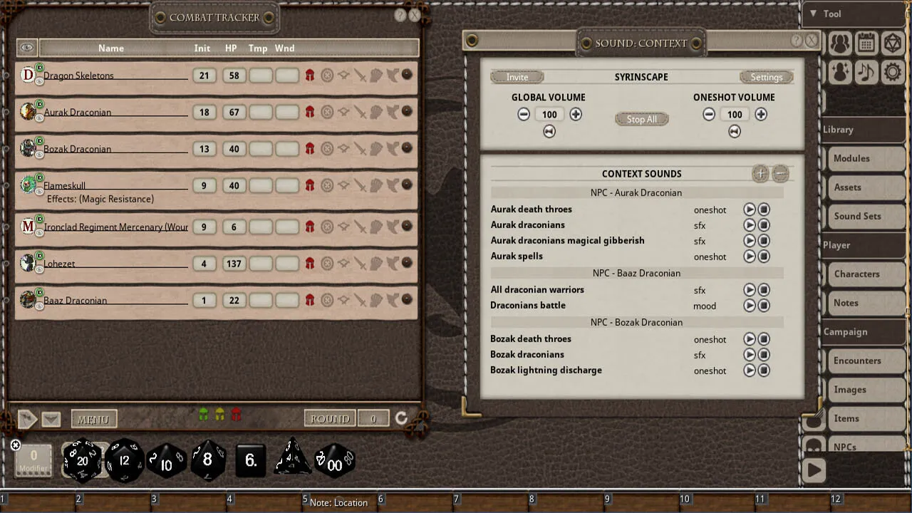 Fantasy Grounds - D&D Dragonlance Shadow of the Dragon Queen - Syrinscape Sound Link Pack Screenshot 4