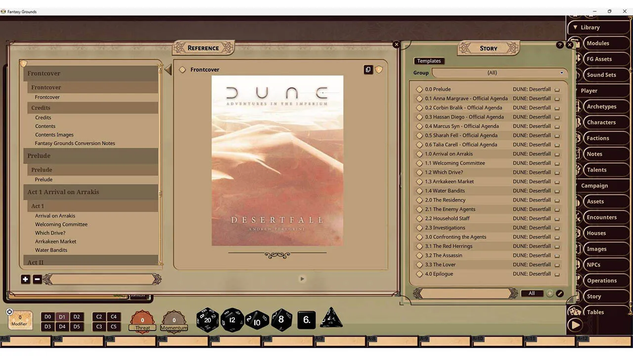 Fantasy Grounds - Dune: Desertfall Adventure Screenshot 3