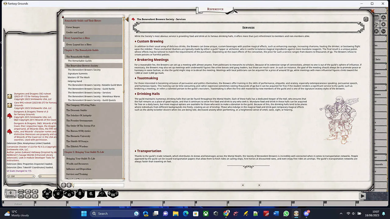 Fantasy Grounds - Remarkable Guilds & Their Heroes Screenshot 0