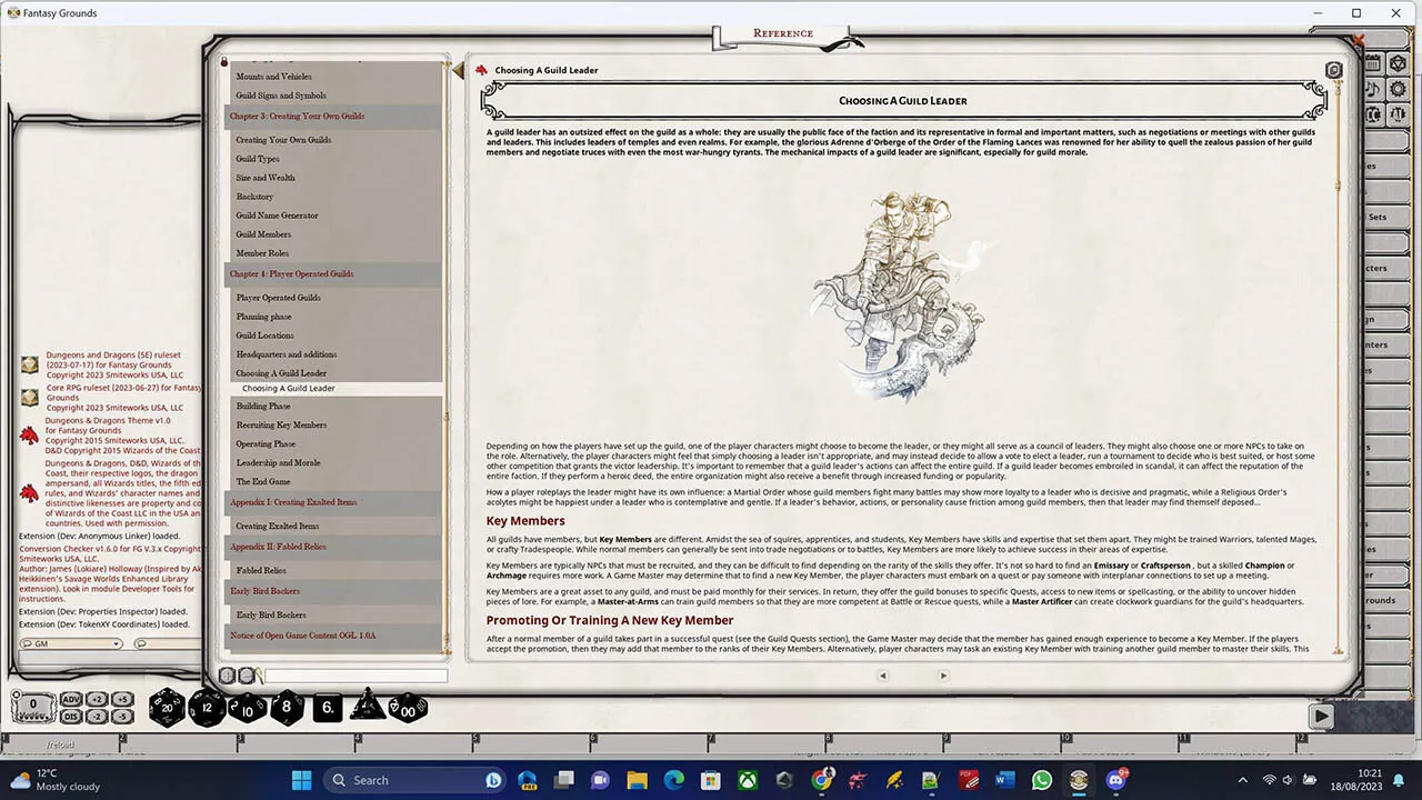 Fantasy Grounds - Remarkable Guilds & Their Heroes Screenshot 1