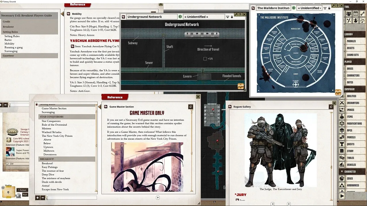 Fantasy Grounds - Necessary Evil: Breakout (Revised Edition) Screenshot 2