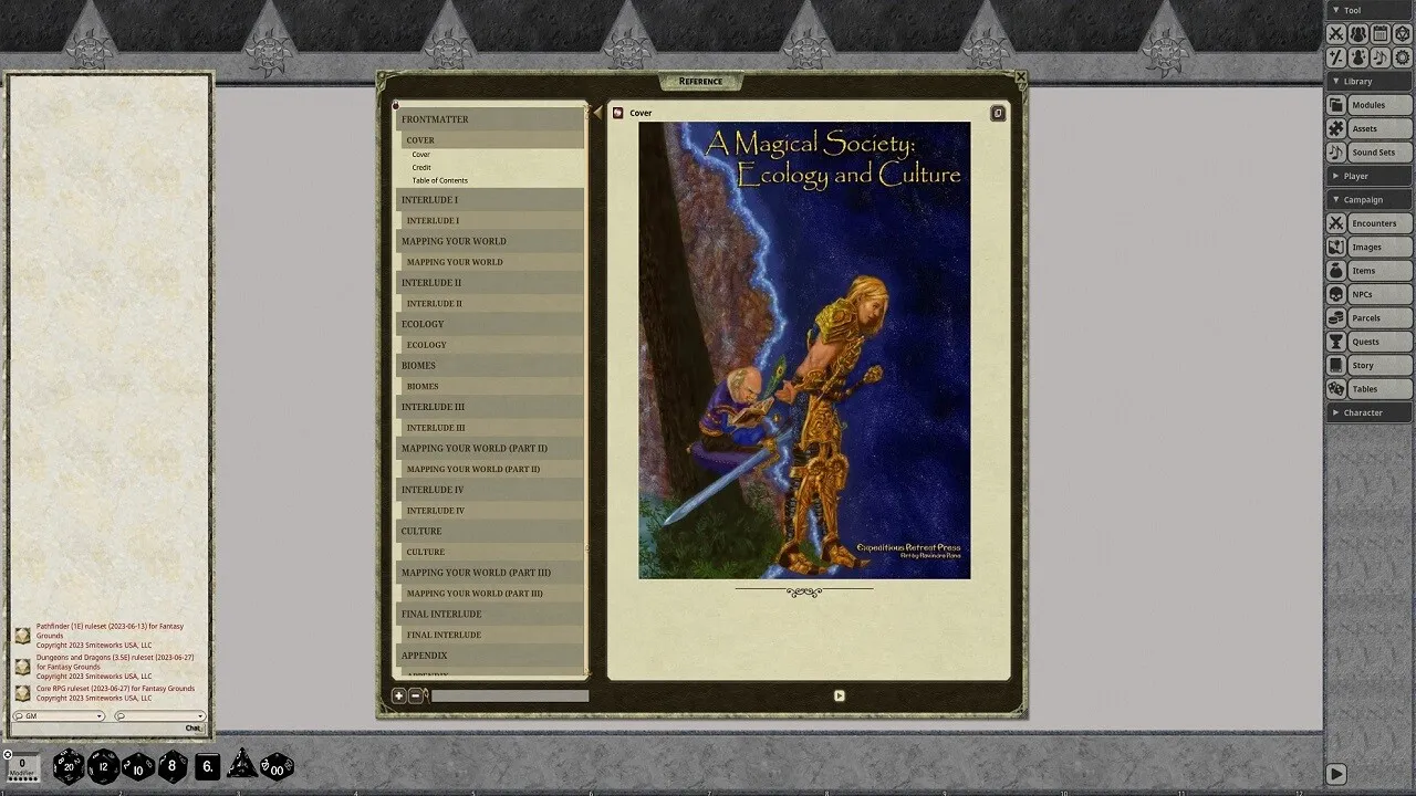 Fantasy Grounds - A magical Society - Ecology and Culture Screenshot 1