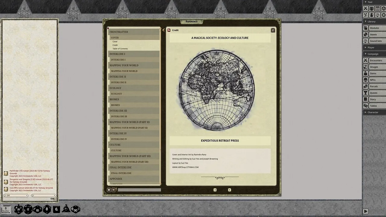 Fantasy Grounds - A magical Society - Ecology and Culture Screenshot 3