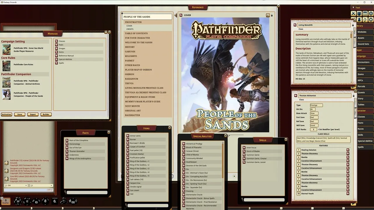 Fantasy Grounds - Pathfinder RPG - Pathfinder Companion: People of the Sands Screenshot 4