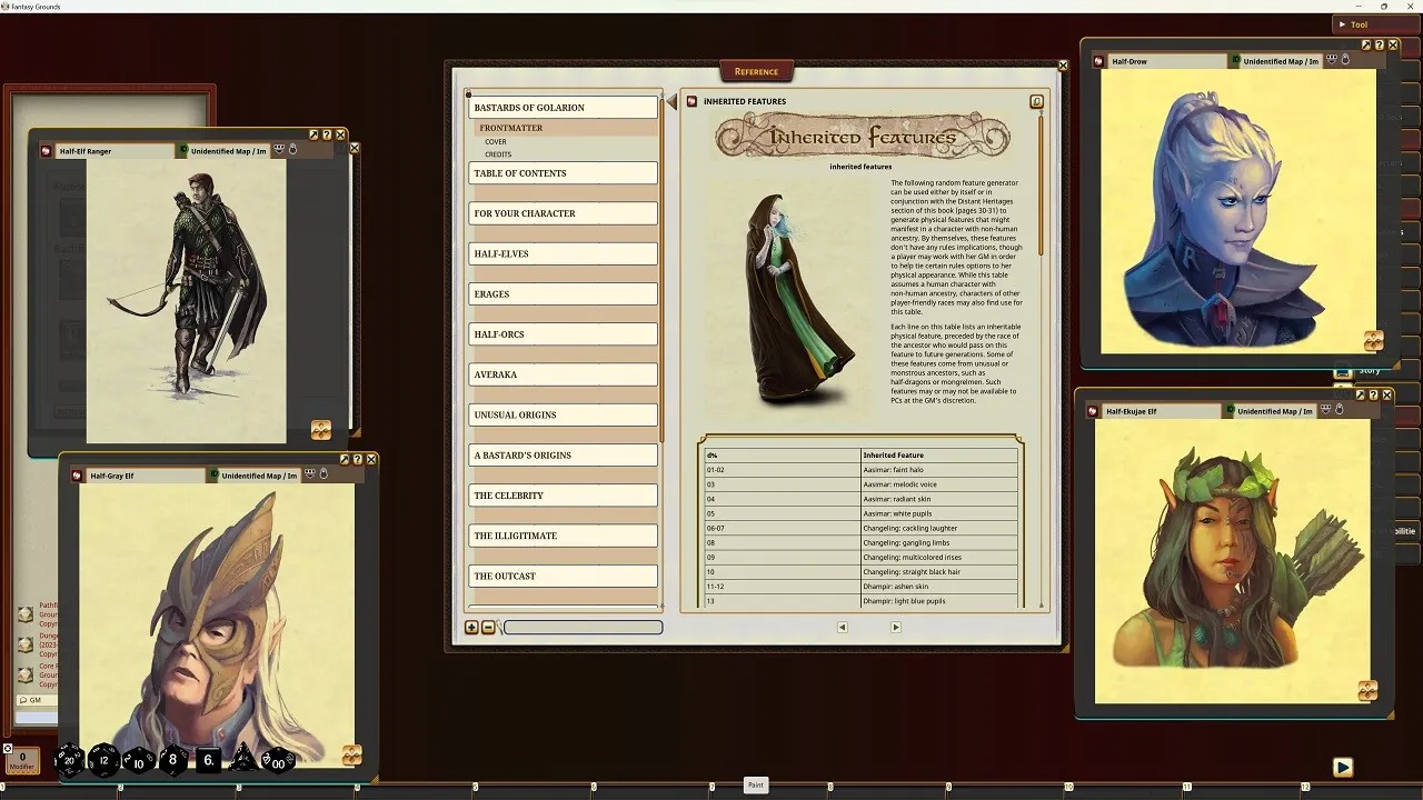 Fantasy Grounds - Pathfinder RPG - Pathfinder Companion: Bastards of Golarion Screenshot 1