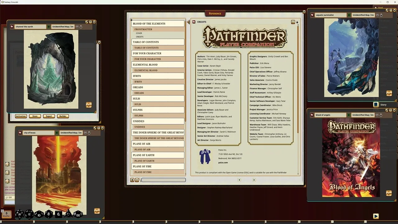 Fantasy Grounds - Pathfinder RPG - Pathfinder Companion: Blood of the Elements Screenshot 3