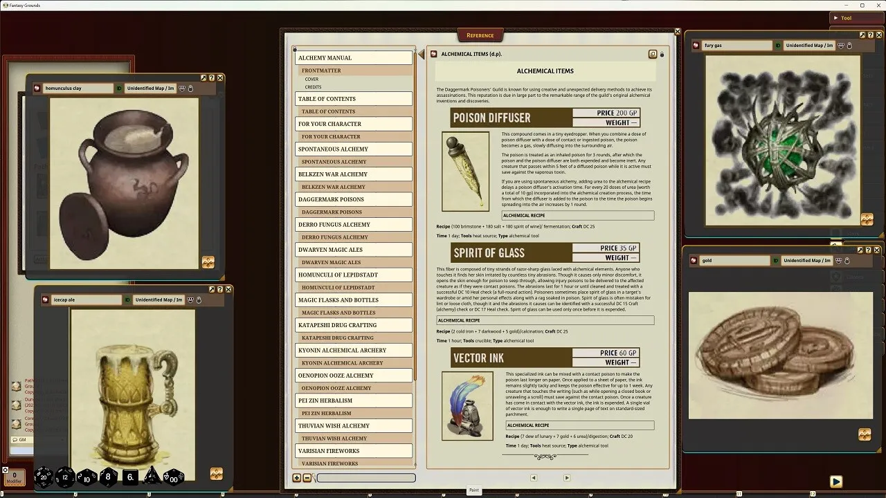 Fantasy Grounds - Pathfinder RPG - Pathfinder Companion: Alchemy Manual Screenshot 0