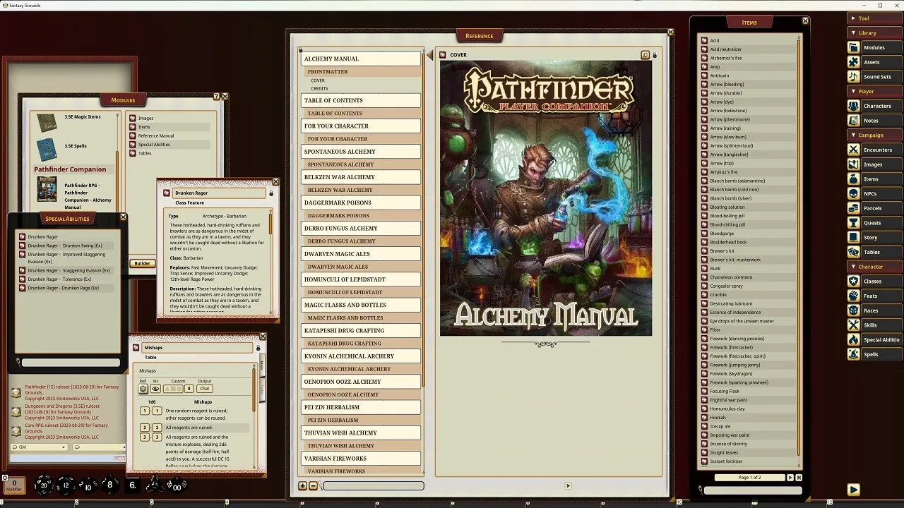 Fantasy Grounds - Pathfinder RPG - Pathfinder Companion: Alchemy Manual Screenshot 3