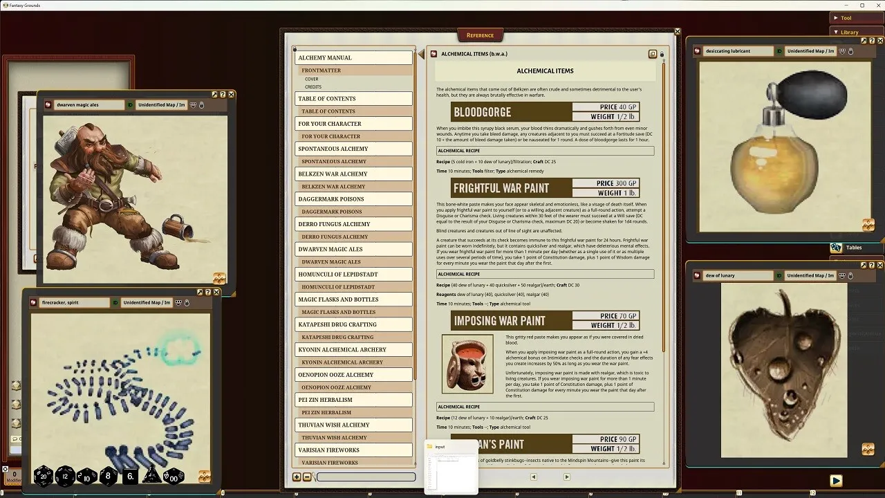 Fantasy Grounds - Pathfinder RPG - Pathfinder Companion: Alchemy Manual Screenshot 1